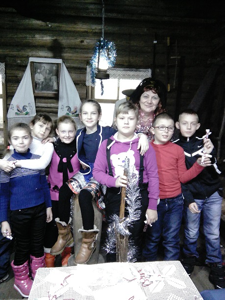 в музее